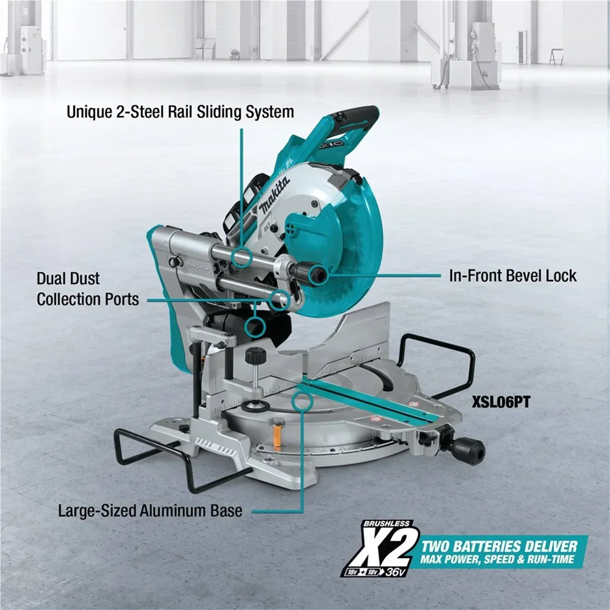 2026 NewMakita X2 LXT Brushless Cordless Dual Bevel Sliding Compound Miter Saw w/ Laser
