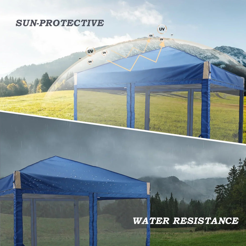2026 NewAoodor 12'x12' Pop Up Canopy with Removable Mesh Sidewalls, Outdoor Portable Instant Shelter Tent-Black