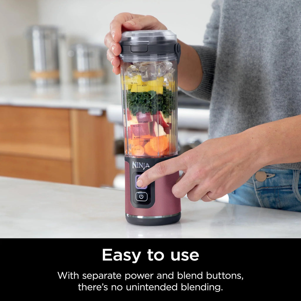 2026 NewNinja Blast Portable Blender, Cordless, 18oz. Vessel, Personal Blender for Shakes & Smoothies, BPA Free, Leakproof Lid & Sip Spout, USB-C Rechargeable, Dishwasher Safe Parts, Metallic Purple,