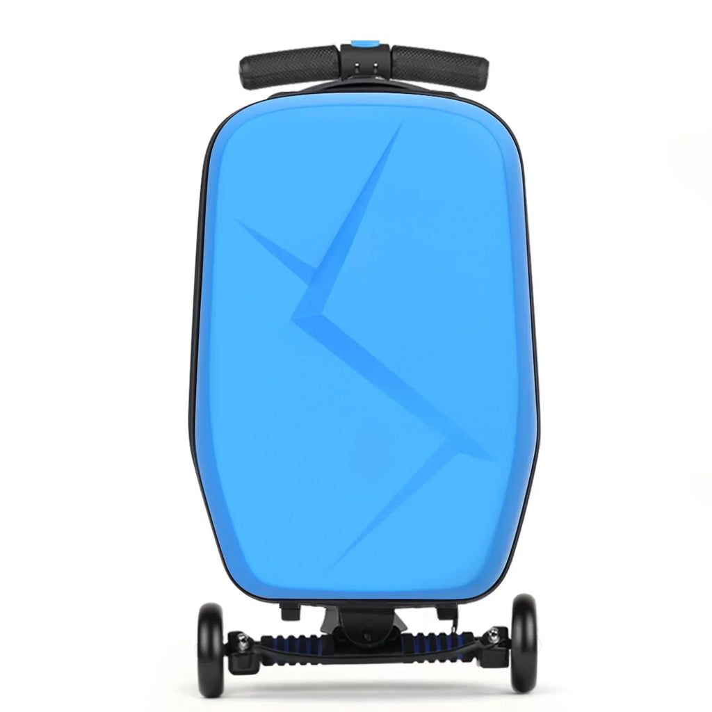 2026 NewAdvwin Scooter Luggage for Kids & Adults, Hardside Ride on Suitcase for Kids Ages 4-15 Multifunctional Lightweight Foldable Carry on Luggage with Wheels Ride on for Children Teenagers, Pink