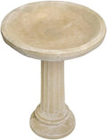 2026 NewSolid Rock Stoneworks 2 Piece Collanade Birdbath - 26" Tall - Desert Sand Color