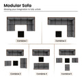 2026 NewELPOSUN 7 Pieces Patio Furniture Set, Outdoor Furniture Sectional Rattan Sofa for Backyard Garden Dark Grey