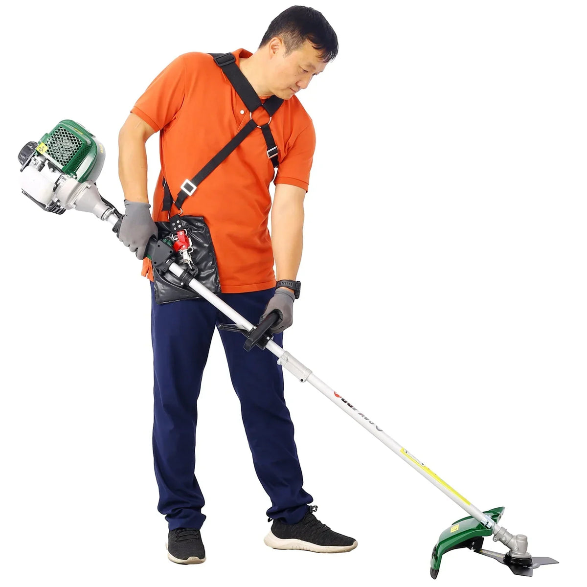 2026 New4 in 1 Multi-Functional Trimming Tool, 31CC 4-Cycle Garden Tool System with Gas Pole Saw, Hedge Trimmer, Grass Trimmer, and Brush Cutter EPA Compliant, Green