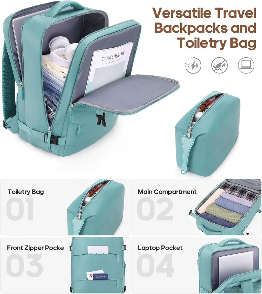 2026 NewMIUSSE Luggage Sets 3 Piece, 20 Inch Carry On Luggage with Wheels, 100% PC Hardshell Suitcase with TSA Lock, Carry On Suitcases Airline Approved With Travel Backpack for Men Women