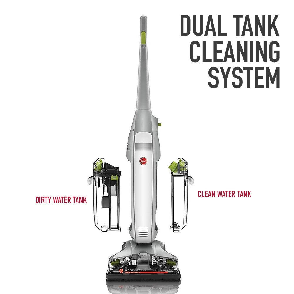 2026 NewHoover FloorMate Deluxe Corded Hard Floor Cleaner, for Hardwood, Vinyl, Ceramic Tile, Laminate, and Marble, Dual Tank, Dry Mode, FH40160