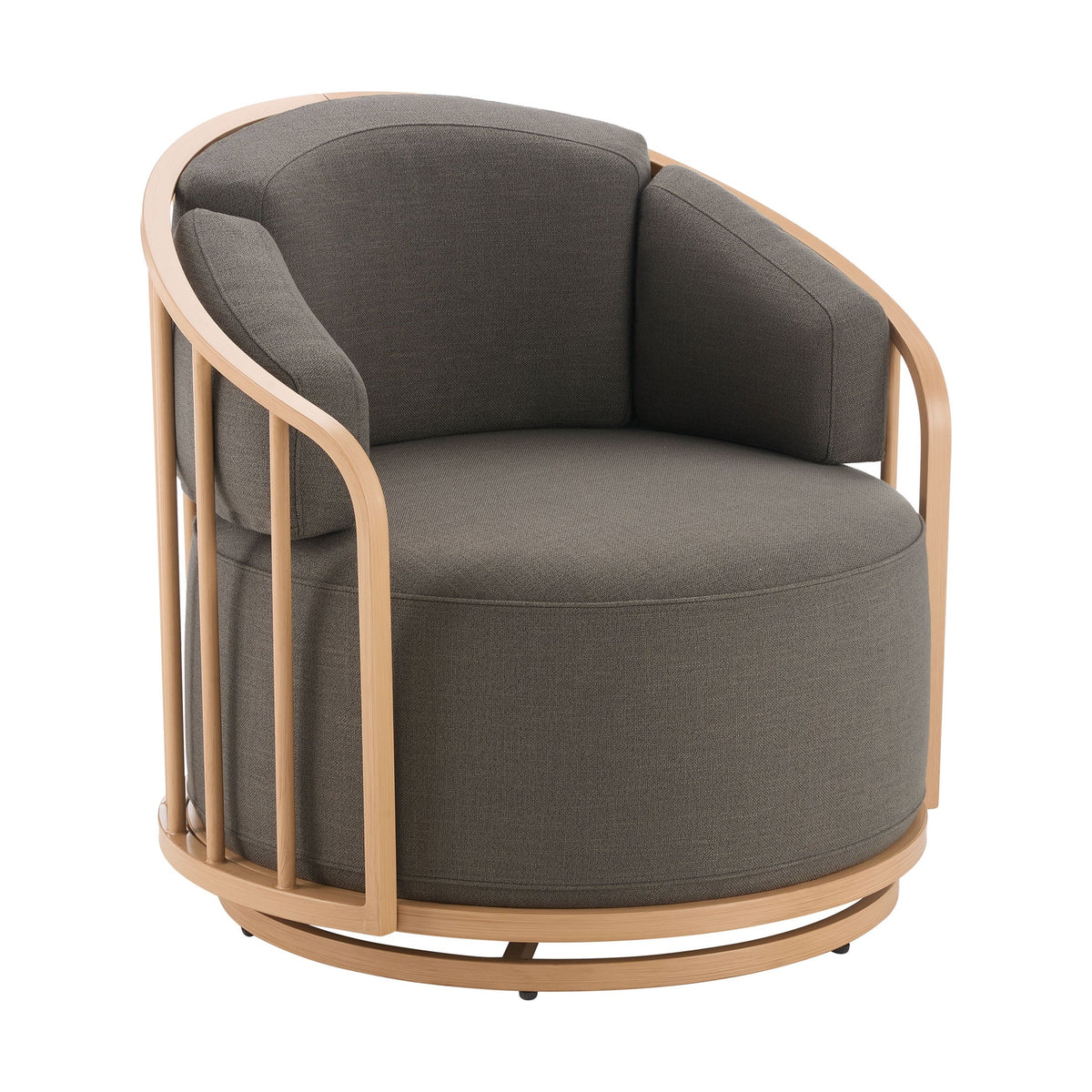 2026 NewBetter Homes & Gardens Lillian Swivel Birdcage Accent Chair, Cream Linen