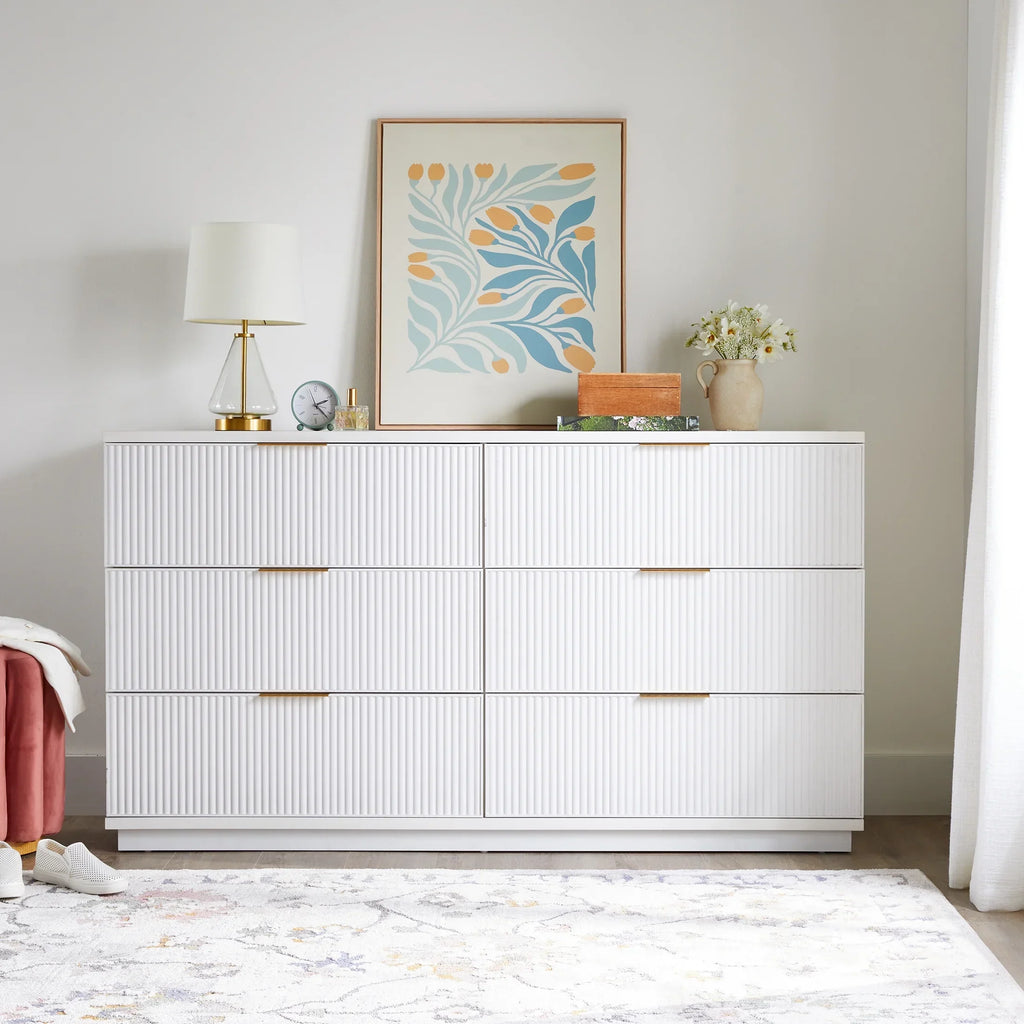2026 NewBetter Homes and Gardens Lillian 6 Drawer Dresser, White