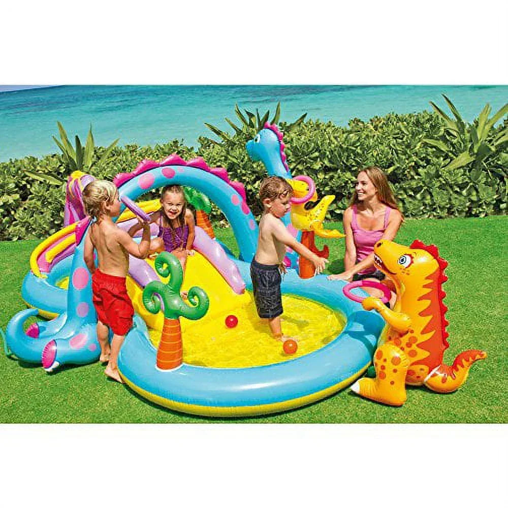2026 NewIntex Dinoland Inflatable Play Center, 131 X 90 X 44, Ages 3+ (57135)