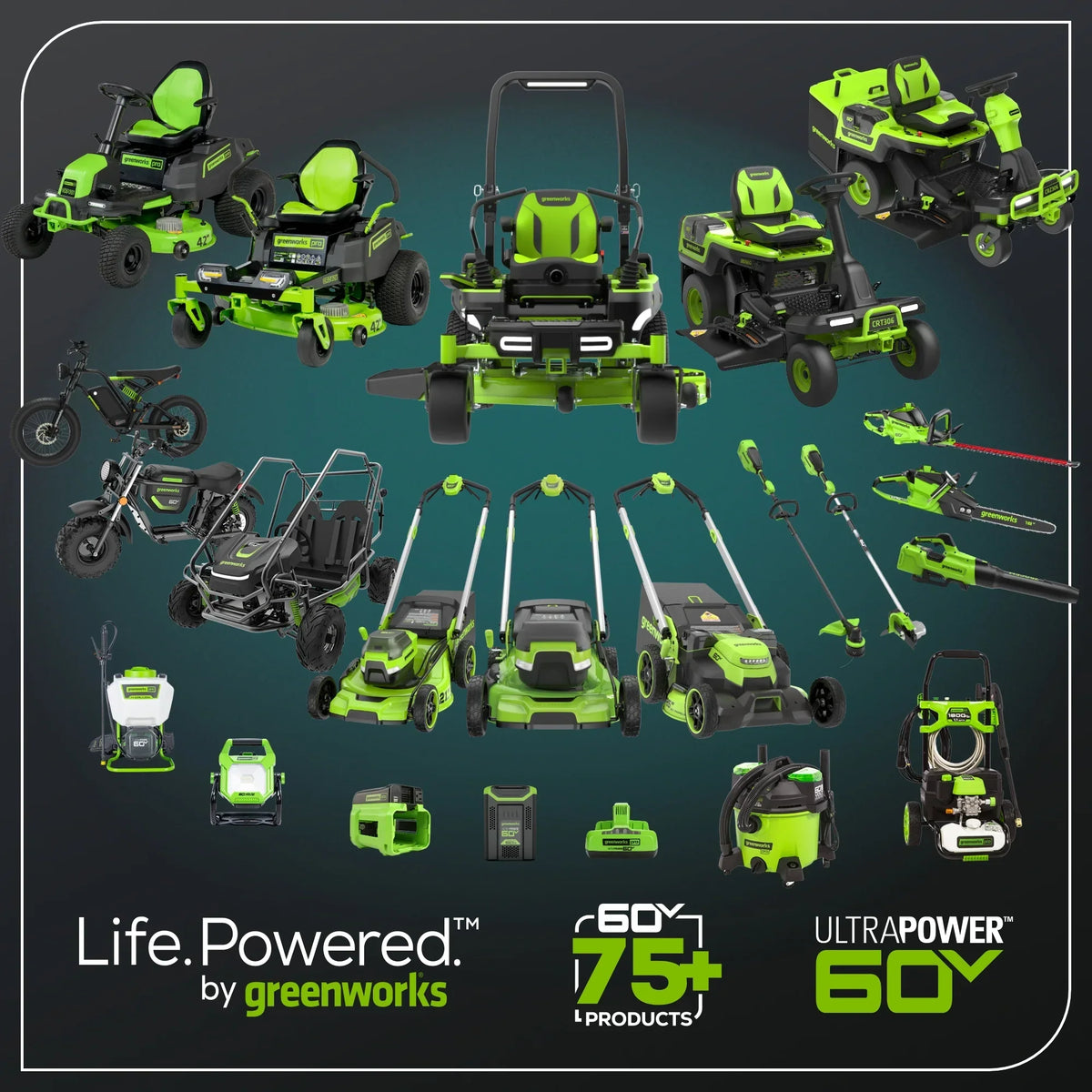 2026 NewGreenworks 60V 21" Self Propelled Lawn Mower with (1) 8.0 Ah Battery & Rapid Charger 2546402