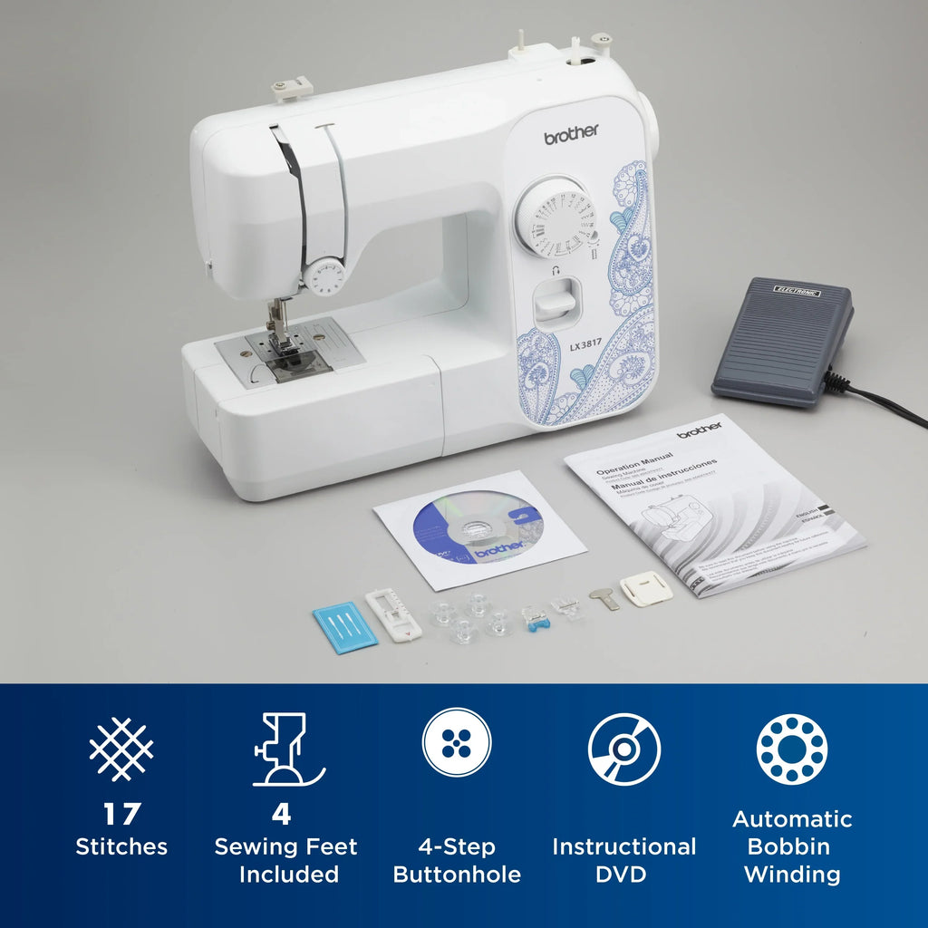 2026 NewBrother LX3817- Beginner Sewing Machine, 17 Stiches