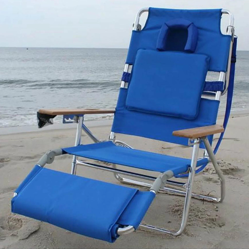 2026 NewOstrich Deluxe 3N1 Lightweight Outdoor Beach Lounge Chair w/Footrest, Pink