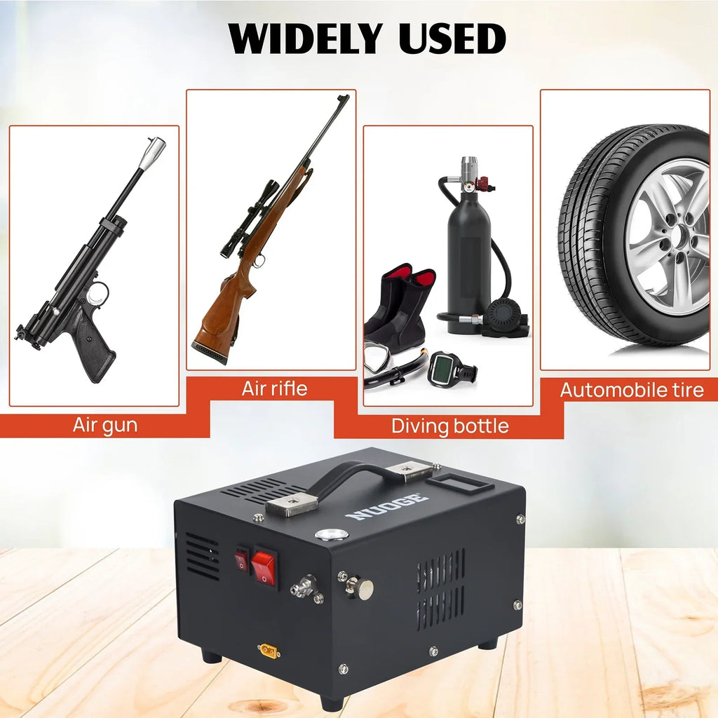2026 NewNUOGE Pcp Air Compressor,4500Psi 12V DC or 110V AC W/Converter Paintball/Scuba Tank Compressor Pump