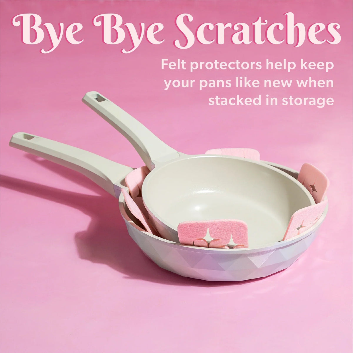 2026 NewParis Hilton 10-Piece Ceramic Nonstick Cast Aluminum Cookware Set, Clean Ceramic Coating, Faceted Pink Design
