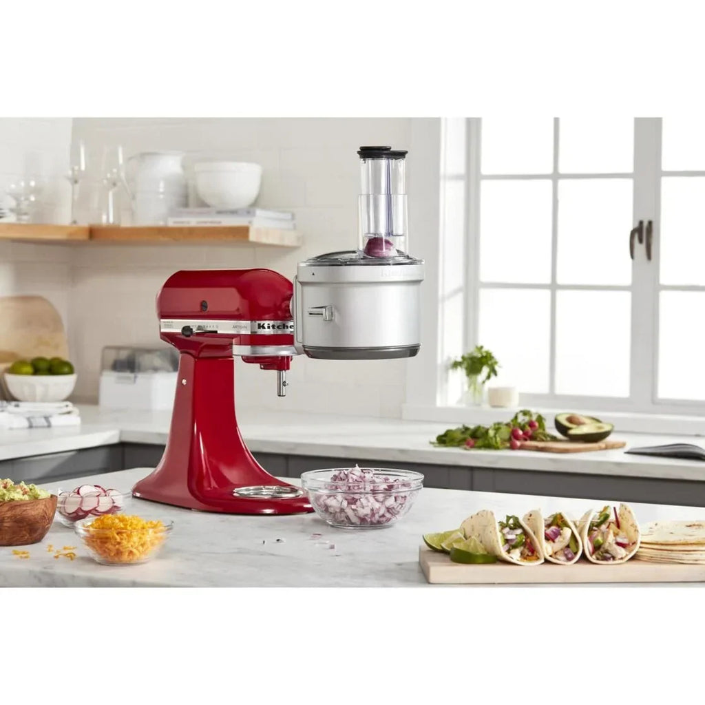 2026 NewOpen Box KitchenAid Food Processor Attachment with Commercial Style Dicing Kit, Gray, KSM2FPA