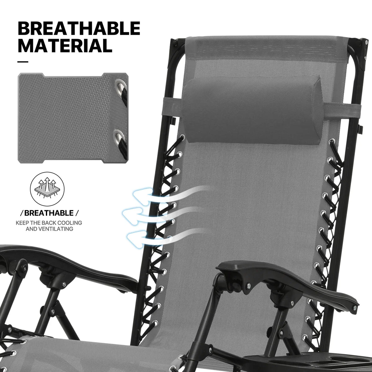 2026 NewMoNiBloom Zero Gravity Chairs Set of 2, Folding Outdoor Patio Beach Recliner with Canopy Shade & Headrest, Black