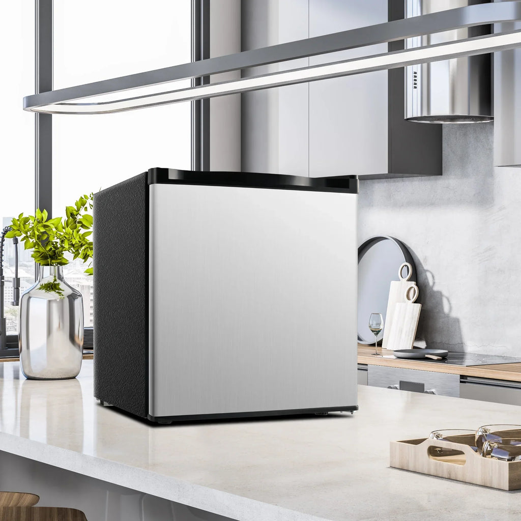 2026 NewSimzlife 1.6 Cu.ft Mini Fridge with Freezer, Single Door Mini Refrigerator, Black