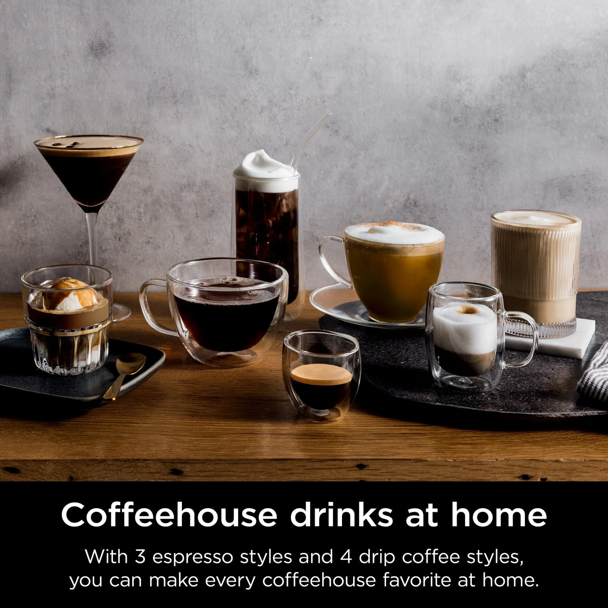 2026 NewNinja Luxe Cafe Premier Series, Stainless Steel Espresso Machine and Drip Coffee Maker with integrated Coffee Grinder and Milk Frother, ES601