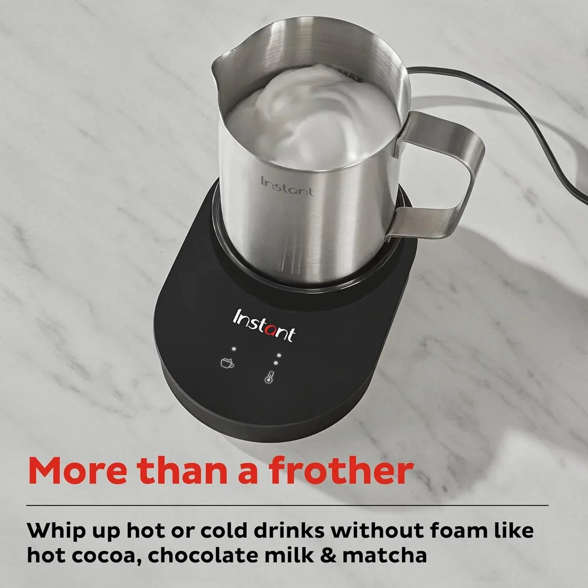 2026 NewInstant Pot Instant Magic Froth 9-in-1 Electric Milk Steamer and Frother,17oz Stainless Steel Pitcher,Hot and Cold Foam Maker and Milk Warmer for Lattes