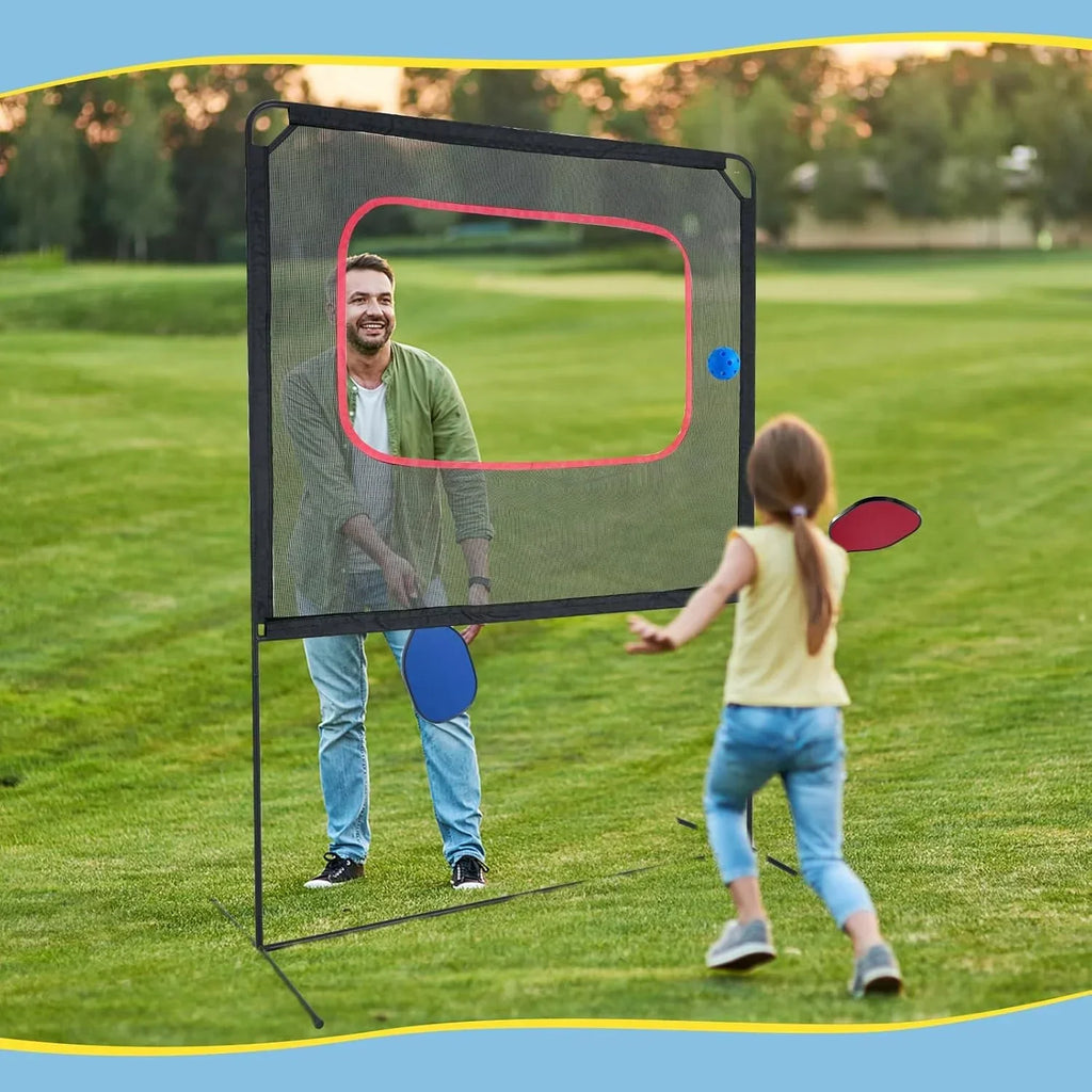 2026 NewSlsy Portable Pickleball with Net, A Racket Game That Combines Pickleball, Badminton, Jianzi, and Tennis, Backyard Games Sport Outdoor Indoor, Fun Games for Kids & Adults