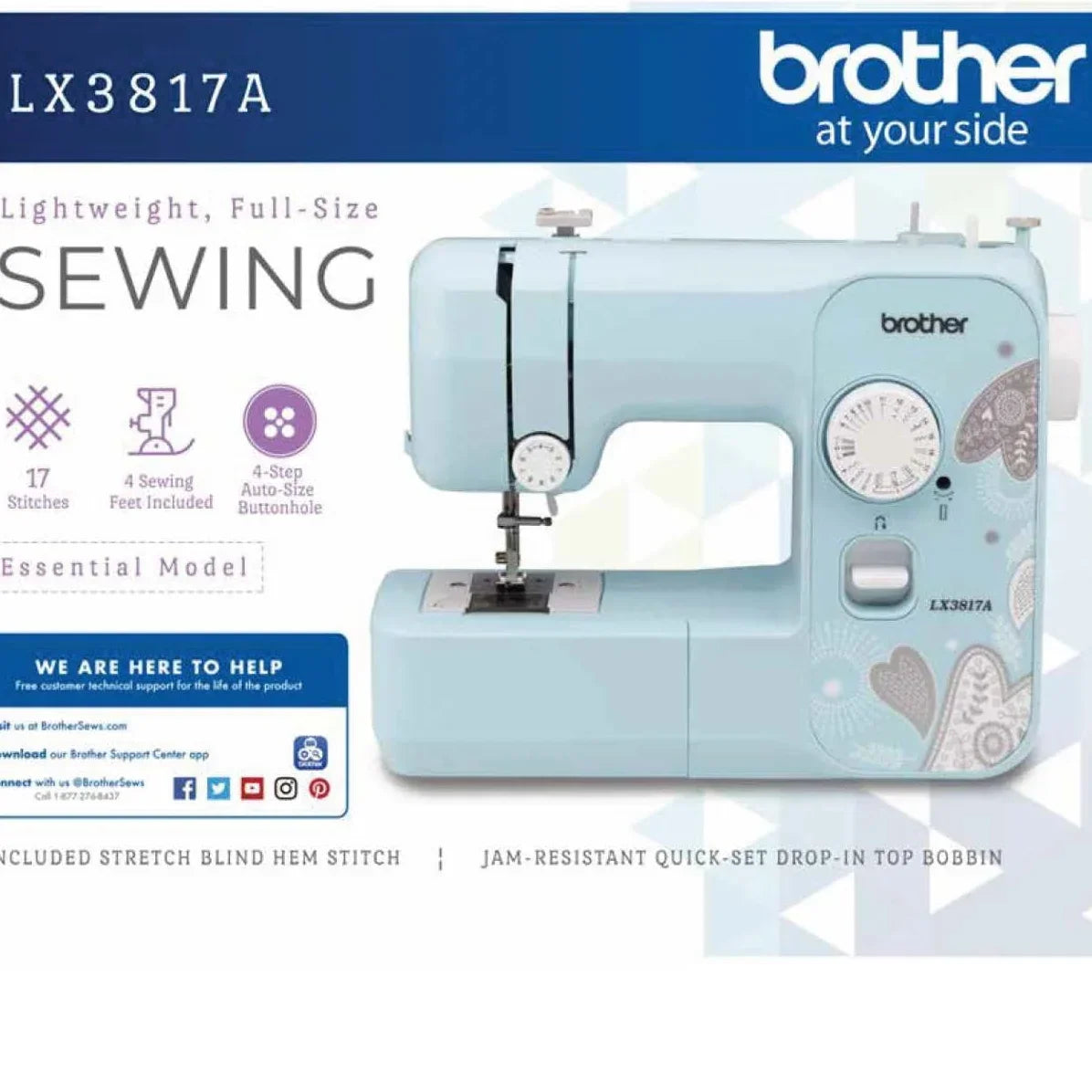 2026 NewBrother LX3817- Beginner Sewing Machine, 17 Stiches