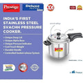2026 NewPrestige Deluxe Alpha Svachh 5.5L Stainless Steel Pressure Cooker