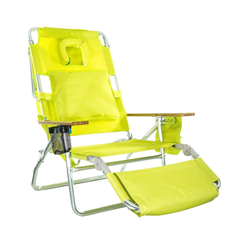 2026 NewOstrich Deluxe 3N1 Lightweight Outdoor Beach Lounge Chair w/Footrest, Pink