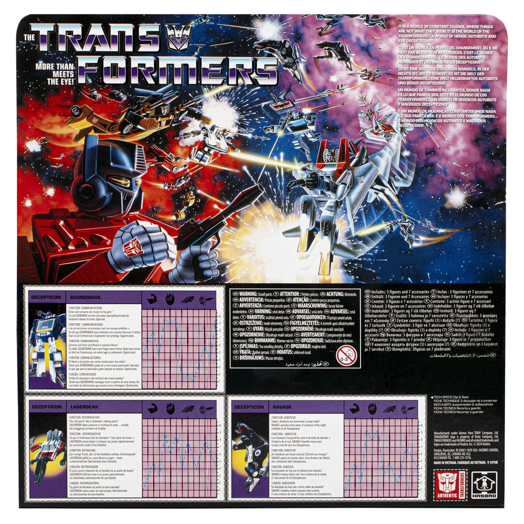 2026 NewTransformers Toys Retro 40th Anniversary Soundwave, Laserbeak, & Ravage Action Figures