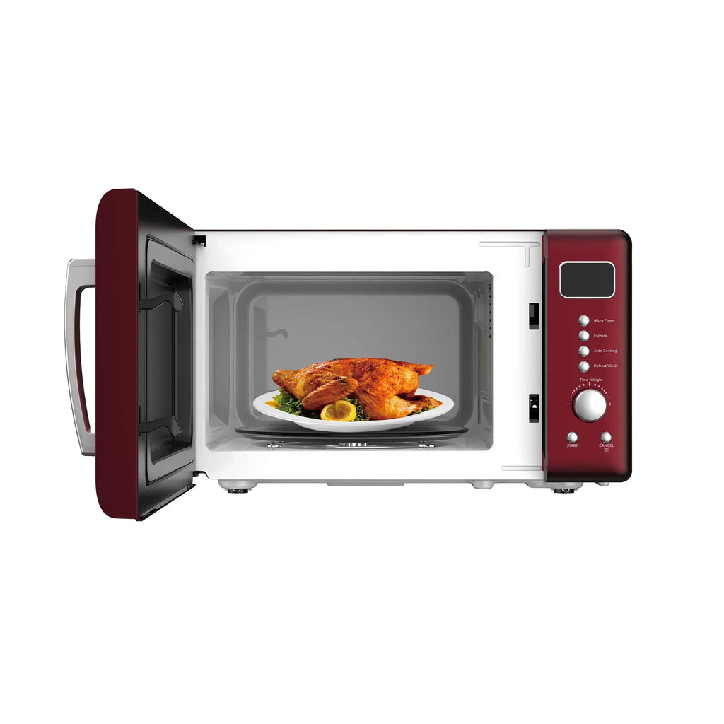 2026 NewFrigidaire 0.7 Cu. Ft. Retro Countertop Microwave Oven, Black and Gold