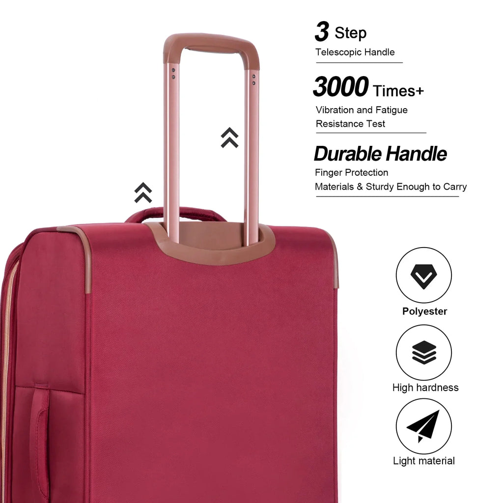 2026 NewTravelhouse 4 Piece Luggage Set Softside Expandable Lightweight Suitcase with Double Spinner Wheels.(Black)
