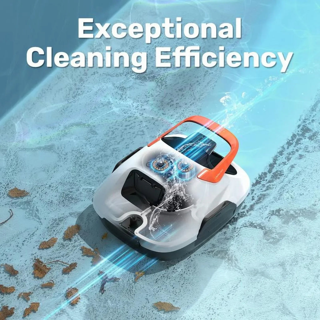 2026 NewCordless Robotic Pool Cleaner for Flat Bottom Above-Ground Pools, 90 Min Runtime, Automatic Vacuum, Portable, Self-Parking, up to 860 Sq.ft