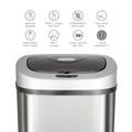 2026 NewNine Stars Automatic Trash Can, 21 Gallon Stainless Steel, Motion Sensor Hands Free Soft Close Lid Garbage Bin, Silver