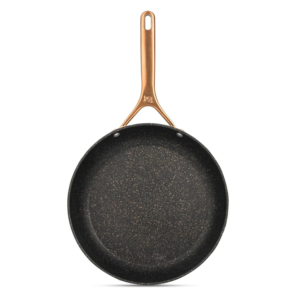 2026 NewThyme & Table Supreme 12-Piece Non-Stick Cookware Set, Pots and Pans Set- Bronze