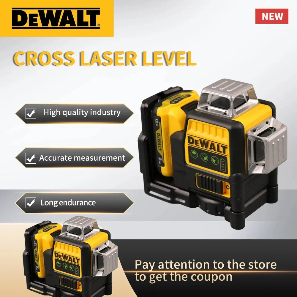 2026 NewDeWalt DW089LG 12V Max Laser Level, 3-Way 360 Green Degrees Professional Architectural Laser, Rotary and Linear Laser Levels. for Laser for Home Renovation Layout or Architectural Design