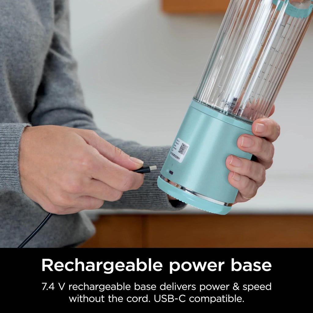 2026 NewNinja Blast Portable Blender, Cordless, 18oz. Vessel, Personal Blender for Shakes & Smoothies, BPA Free, Leakproof Lid & Sip Spout, USB-C Rechargeable, Dishwasher Safe Parts, Metallic Purple,