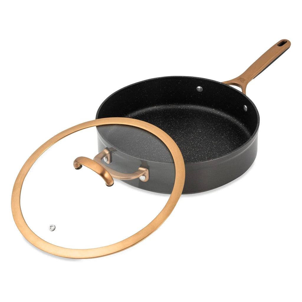 2026 NewThyme & Table Supreme 12-Piece Non-Stick Cookware Set, Pots and Pans Set- Bronze