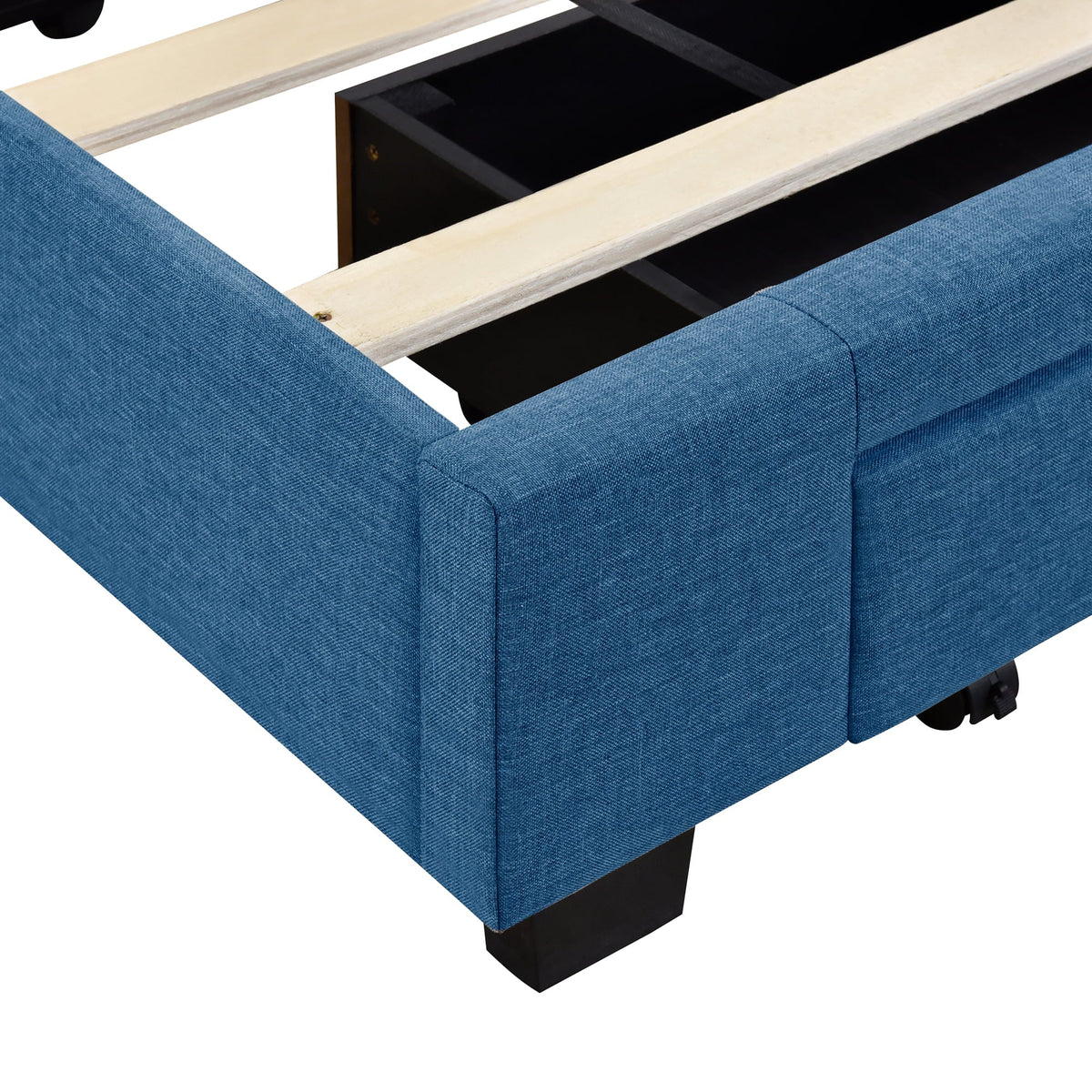 2026 NewSesslife Queen Bed Frame with Storage, New Upgraded Linen Upholstered Platform Bed with 3 Drawers, Queen Size Storage Bed with Headboard and Wooden Slats, No Box Spring Needed, Holds 500lbs, Beige