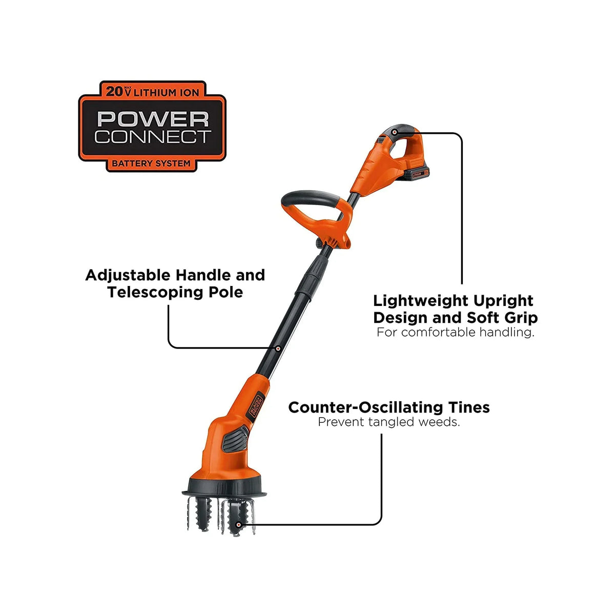 2026 NewBlack+Decker Lgc120 - 20V Max Lithium Garden Cultivator