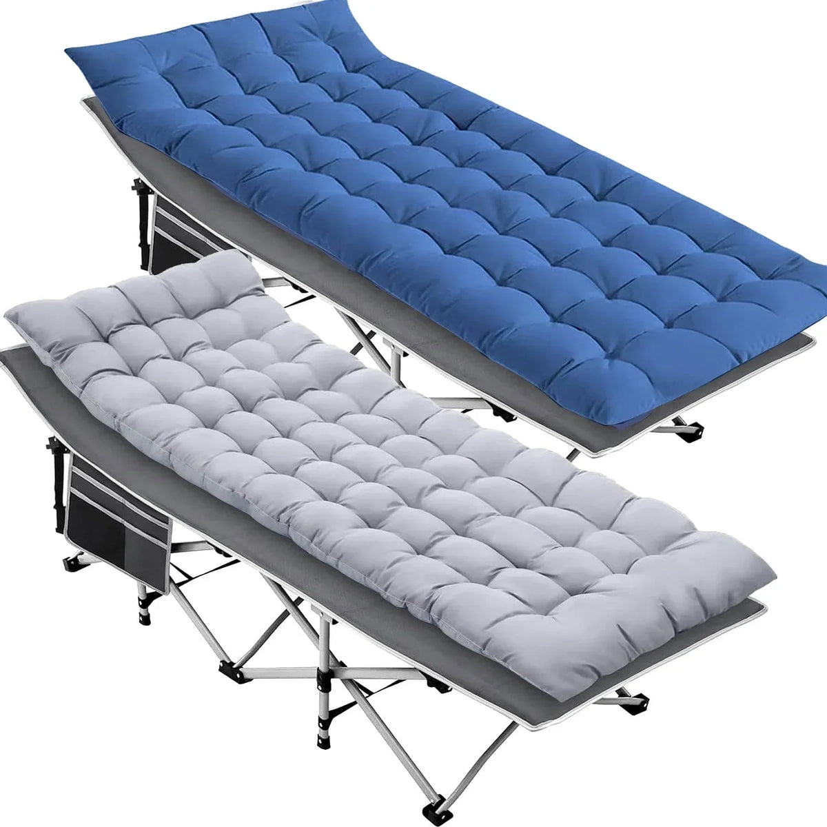2026 NewSUGIFT 2 Pack Portable Folding Beds for Adults, Heavy Duty Outdoor Bed with Carry Bag