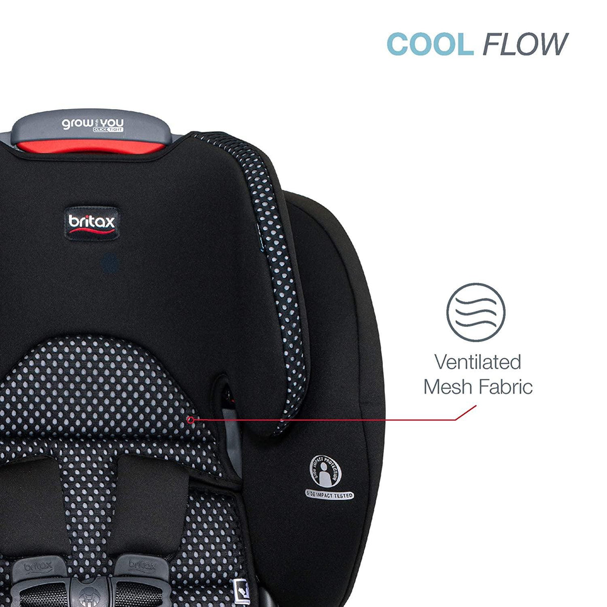 2026 NewBritax Grow With You ClickTight Harness-2-Booster Car Seat. 2-in-1 High Back Booster. Cool Flow Grey