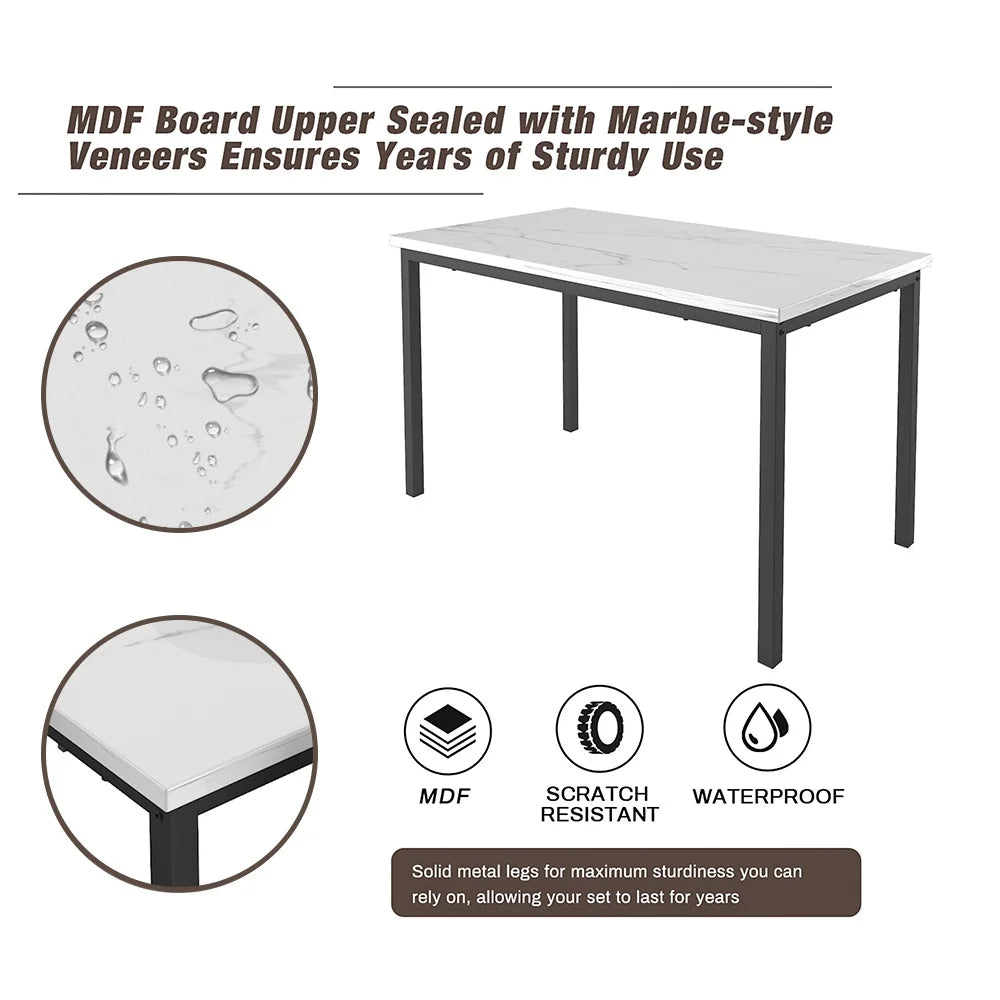 2026 NewDining Table with 6 High-back Upholstered Chairs, Modern Dinette Set, Dining Table and Chairs Set for 6 Persons, Small Home Kitchen Dining Table Set, Ideal for Apartment Breakfast Nook Bar, B1470