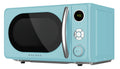 2026 NewGalanz 0.7 Cu ft Retro Countertop Microwave Oven, 700 Watts, Blue, New