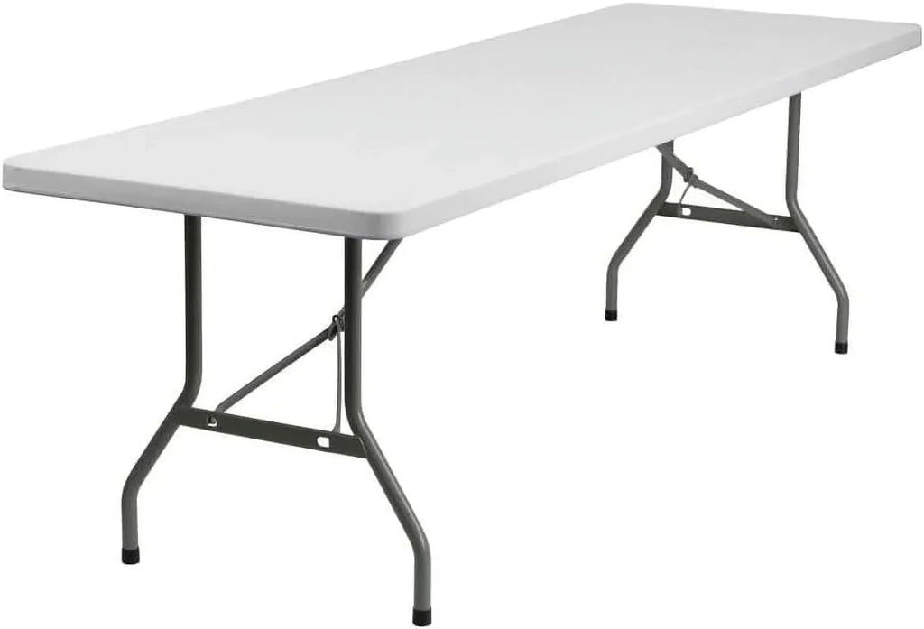 2026 NewAmazing for less 8ft Folding Table White Plastic Portable Long Foldable Tables Indoor Outdoor Party Picnic Camping Fold Table 8 Foot (4ft, 6ft, 8ft)