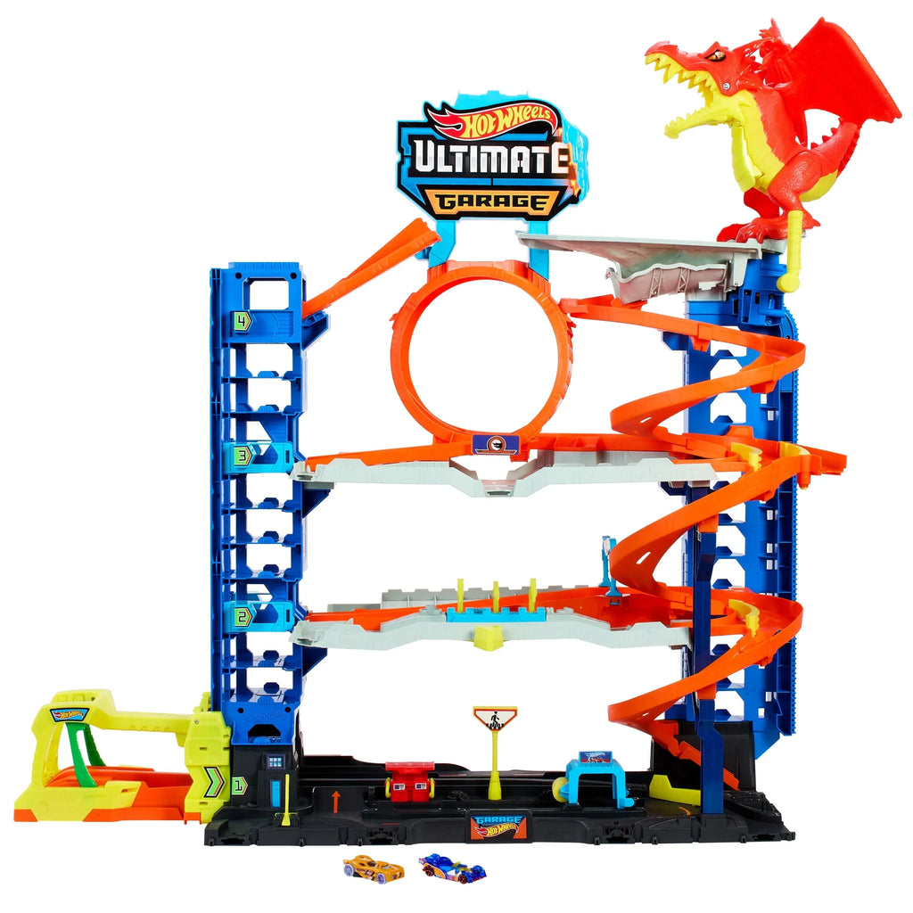 2026 NewHot Wheels City Ultimate Garage Playset with 2 Die-Cast Cars, Toy Storage for 50+ Cars