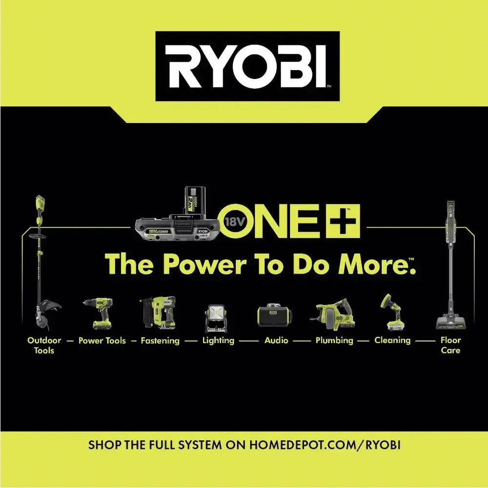 2026 NewRYOBI ONE+ 18V Cordless 6-Tool Combo Kit with 1.5 Ah Battery, 4.0 Ah Battery, and Charger