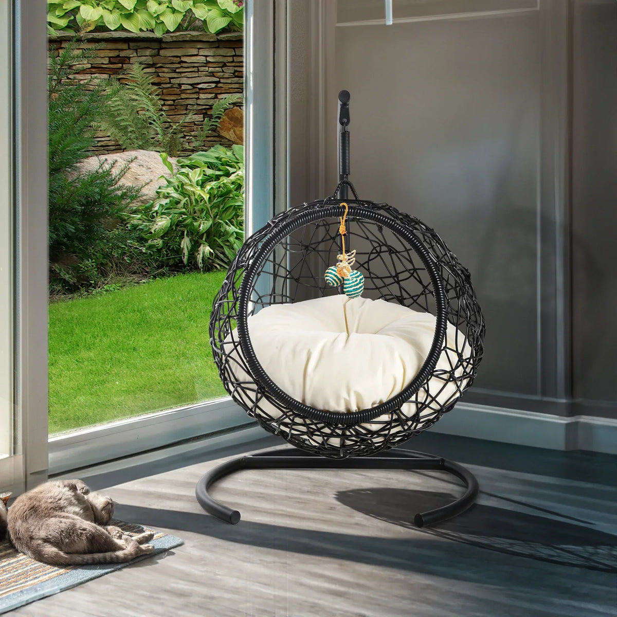 2026 NewDextrus Indoor Elevated Cat Bed with Detachable Cushion, Brown Solid