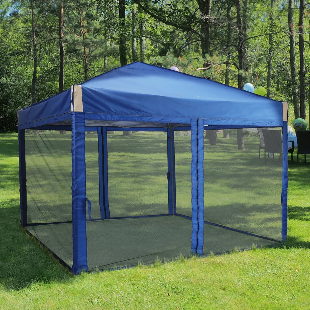 2026 NewAoodor 12'x12' Pop Up Canopy with Removable Mesh Sidewalls, Outdoor Portable Instant Shelter Tent-Black