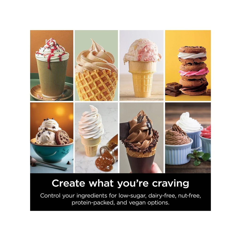 2026 NewOpen Box Ninja Swirl-Creami Soft-Serve Maker - SILVER ONE SIZE