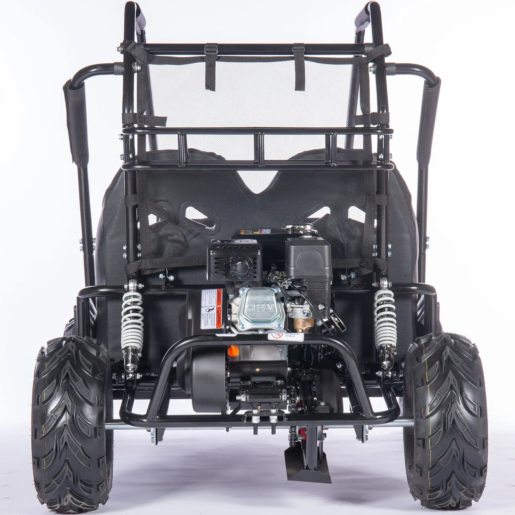 2026 NewMotoTec Mud XL 212cc 2 Seat Go Kart Full Suspension Blue