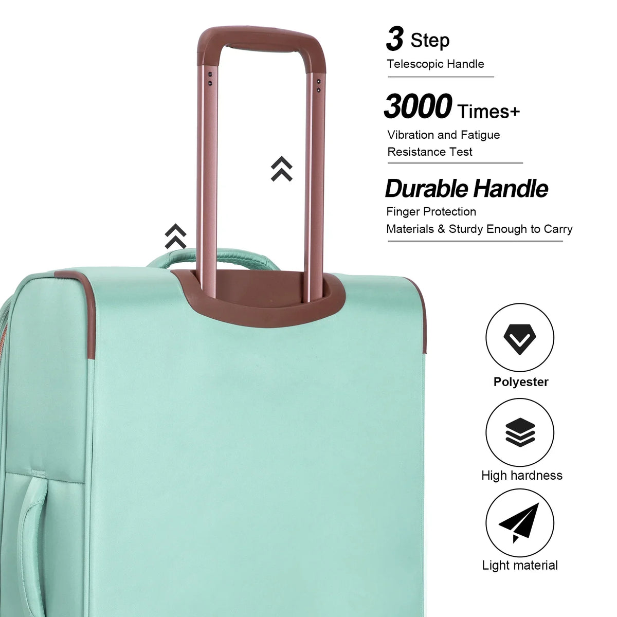 2026 NewTravelhouse 4 Piece Luggage Set Softside Expandable Lightweight Suitcase with Double Spinner Wheels.(Black)
