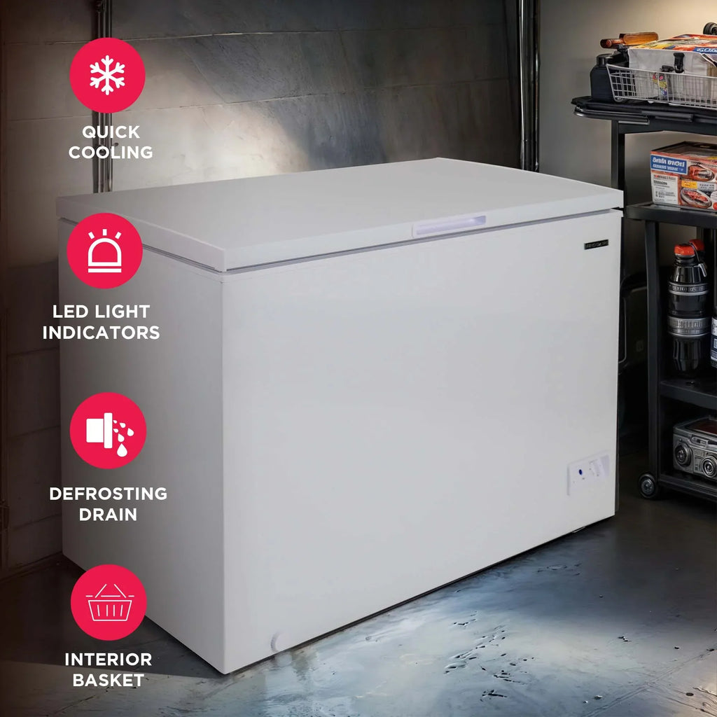 2026 NewFrigidaire 10.3 Cu. ft. Chest Freezer, Garage Ready, EFRF1005, White